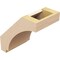 Ekena Millwork 5-inch W x 8-inch D x 8-inch H Imperial Rough Cedar Woodgrain TimberThane Knee Brace, Primed BRCUR05X08X08IMPRCPR - alternate 3